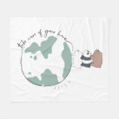 Couverture Polaire Ours nus - Prenez soin de votre maison (Devant (Horizontal))