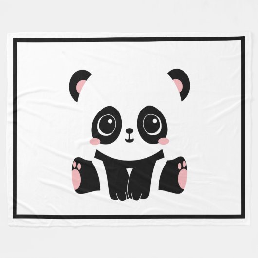 Couverture Polaire Ours Panda (Devant (Horizontal))