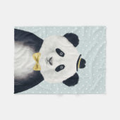 Couverture Polaire Ours panda d'aquarelle (Devant (Horizontal))