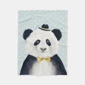 Couverture Polaire Ours panda d'aquarelle (Devant)