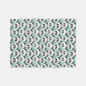 Couverture Polaire Ours panda de bleus layette (Devant (Horizontal))