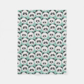 Couverture Polaire Ours panda de bleus layette (Devant)