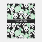 Couverture Polaire Ours panda graphiques pour personnaliser (Devant)