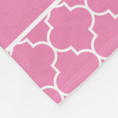 Couverture Polaire Ours panda Quatrefoil rose avec le nom (Coin)