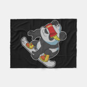Couverture Polaire Ours Panda Snowboard (Devant (Horizontal))