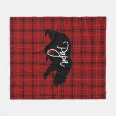 Couverture Polaire Ours Papa Paid Rouge (Devant (Horizontal))