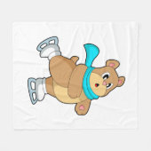 Couverture Polaire Ours Patinage sur glace Patins sur glace (Devant (Horizontal))