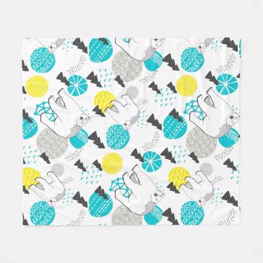 Couverture Polaire Ours polaire (Devant (Horizontal))