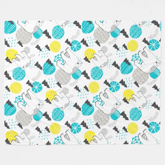 Couverture Polaire Ours polaire (Devant (Horizontal))