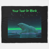 Couverture Polaire Ours polaire à bord de glace (Devant (Horizontal))