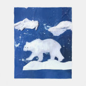 Couverture Polaire Ours polaire "Art by Kids" (Devant)
