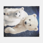 Couverture Polaire Ours polaire de minuit (Devant (Horizontal))