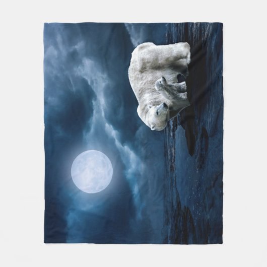 Couverture Polaire Ours polaire et épi (Devant)