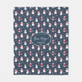 Couverture Polaire Ours polaire Hugs Noël Année ID851 (Devant)