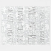 Couverture Polaire Ours sauvage et libre Bee Deer Owl Motif (Devant (Horizontal))