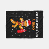 Couverture Polaire Out Here Looking Like A Snack Funny Gingerbread Ch (Devant (Horizontal))