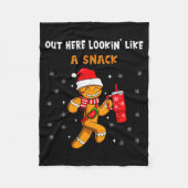 Couverture Polaire Out Here Looking Like A Snack Funny Gingerbread Ch (Devant)