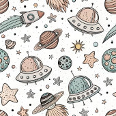 Couverture Polaire Outer Space Blanket Boy Baby Shower Gift Rocket