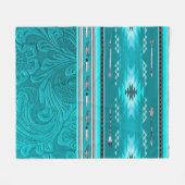 Couverture Polaire Outil en cuir Turquoise Tribal Navajo (Devant (Horizontal))