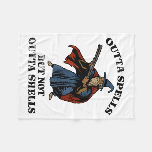 Couverture Polaire Outta Spells But Not Outta Shells Wizard Fantasy M (Devant (Horizontal))