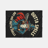 Couverture Polaire Outta Spells But Not Outta Shells Wizard Fantasy M (Devant (Horizontal))