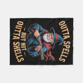 Couverture Polaire Outta Spells But Not Outta Shells Wizard Fantasy M (Devant (Horizontal))