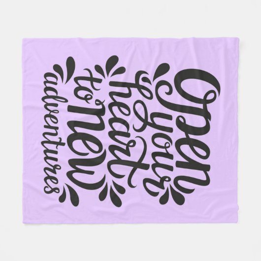 Couverture Polaire Ouvrez votre coeur à de nouvelles aventures (Devant (Horizontal))