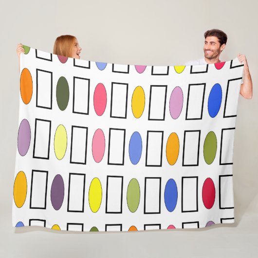 Couverture Polaire Ovales et Rectangles - Jardin Fleur (En situation)