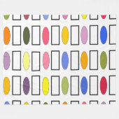 Couverture Polaire Ovales et Rectangles - Jardin Fleur (Devant (Horizontal))