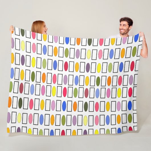 Couverture Polaire Ovales et Rectangles - Petit Jardin Fleur (En situation)