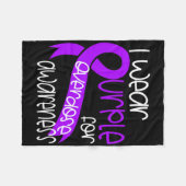 Couverture Polaire Overdose Awareness Purple Ribbon Drug Addiction 11 (Devant (Horizontal))