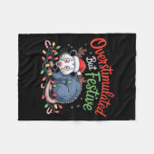 Couverture Polaire Overstimulated But Festive Funny Christmas Ossum U (Devant (Horizontal))