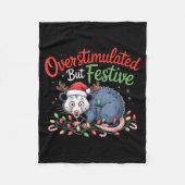 Couverture Polaire Overstimulated But Festive Funny Christmas Ossum U (Devant)