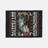 Couverture Polaire Overstimulated But Festive Ossum Christmas Ugly Sw (Devant (Horizontal))