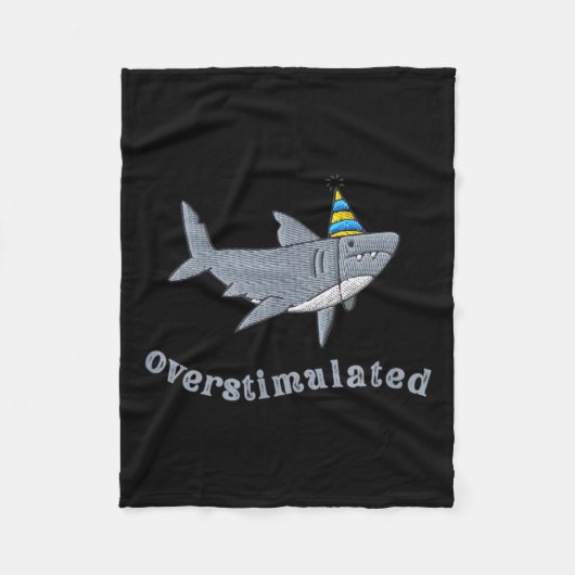 Couverture Polaire Overstimulated Hat Shark Funny Birthday,men,women  (Devant)