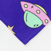 Couverture Polaire OVNI, faces Aliens et étoiles sur Arrière - plan b (Coin)