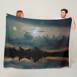 COUVERTURE POLAIRE OVNI SUR LA VILLE