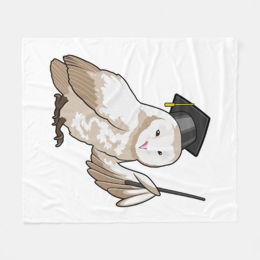 Couverture Polaire Owl as Teacher with Pointer (Devant (Horizontal))