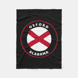 Couverture Polaire Oxford Alabama Al Drapeau de l'État Badge Vacances
