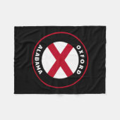 Couverture Polaire Oxford Alabama Al State Flag Badge Vacation  (Devant (Horizontal))