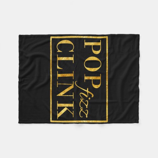 Couverture Polaire P Clink Fizz Drink Happy New Year New Years Eve (Devant (Horizontal))