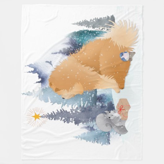 Couverture Polaire PACE Chow chien vacances (Devant)