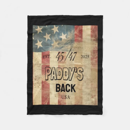 Couverture Polaire Paddy's Back Funny Trump2 (Devant)