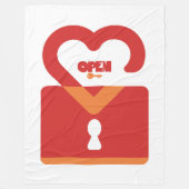 COUVERTURE POLAIRE PADLOCK OPEN CLOSED HEART BY MASANSER PIXELAT (Devant)