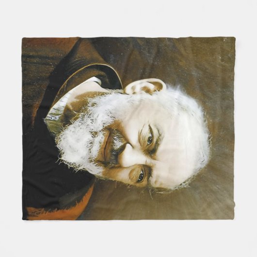 Couverture Polaire Padre Pio, (Devant (Horizontal))