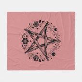 Couverture Polaire Pagan Pentacle Wicca (Devant (Horizontal))