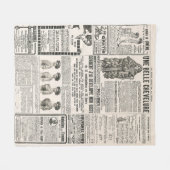 Couverture Polaire Page de journal avec publicité antique (Devant (Horizontal))