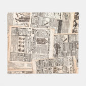 Couverture Polaire Pages de journaux avec publicité antique. La femme (Devant (Horizontal))