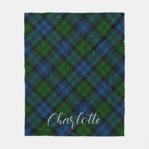 Couverture Polaire Paid Blue Green Check Campbell Militaire Tartan