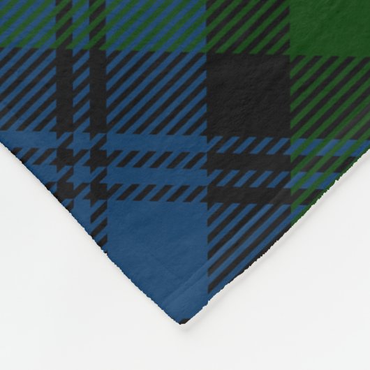 Couverture Polaire Paid Blue Green Check Campbell Militaire Tartan (Coin)